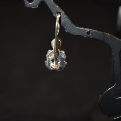 925 Sterling Earrings with Amethyst + Cultured Pearl 3.1g