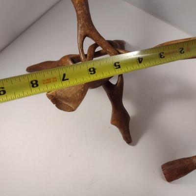 Pair of Gilt Finish Orbs on Intertwined Wooden Twig Stands