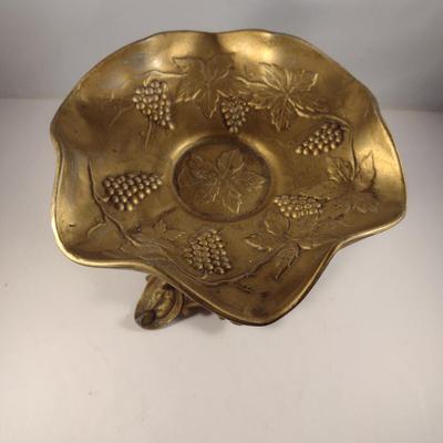 Cast Metal Pedestal Bowl