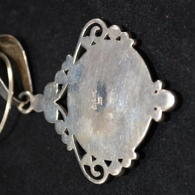 925 Sterling Jasper Pendant with 925 Box Chain 30" - 23.0g