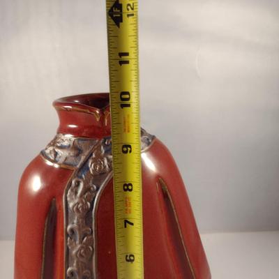 Glazed Mandarin Style Ceramic Vase