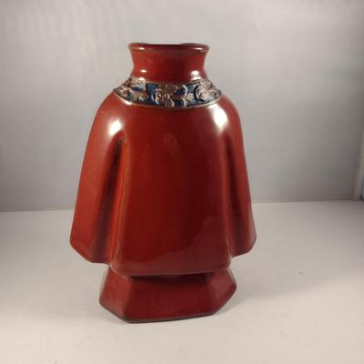 Glazed Mandarin Style Ceramic Vase