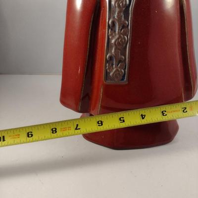 Glazed Mandarin Style Ceramic Vase