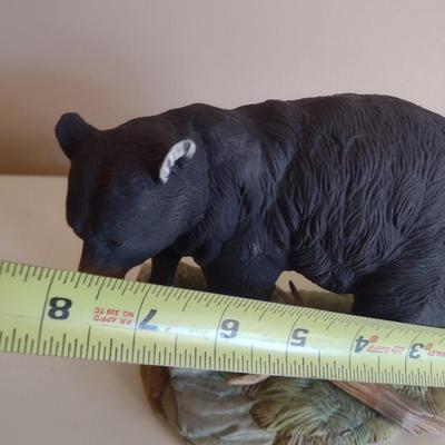 Ceramic Black Bear Wildlife Statuette by Andrea
