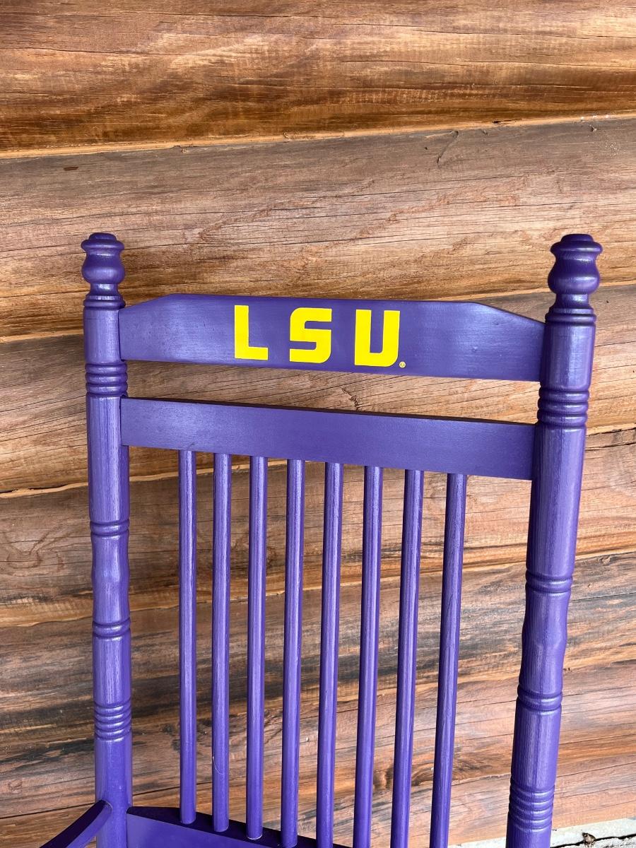 CRACKER BARREL LSU Solid Wood Rocking Chair EstateSales