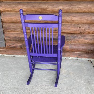 CRACKER BARREL ~ LSU Solid Wood Rocking Chair