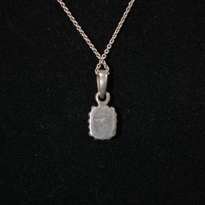 925 Sterling Chain 16" with 925 Amethyst Pendant 3.2g