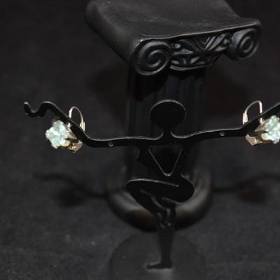 925 Sterling Earrings with Pale Blue Spinel's 1.9g