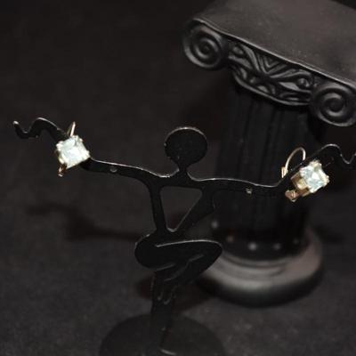 925 Sterling Earrings with Pale Blue Spinel's 1.9g