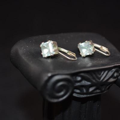 925 Sterling Earrings with Pale Blue Spinel's 1.9g