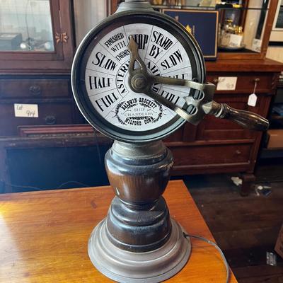1295 Nautical Ships Telegraph Converted into Table Lamp
