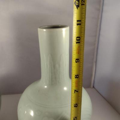 Pair of Glazed Ceramic Vases