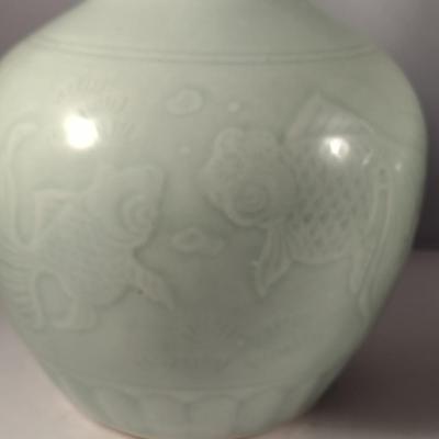 Pair of Glazed Ceramic Vases