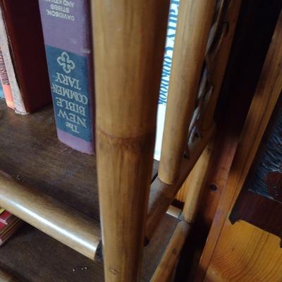 Bamboo and Wooden Bookshelf (No Contents)