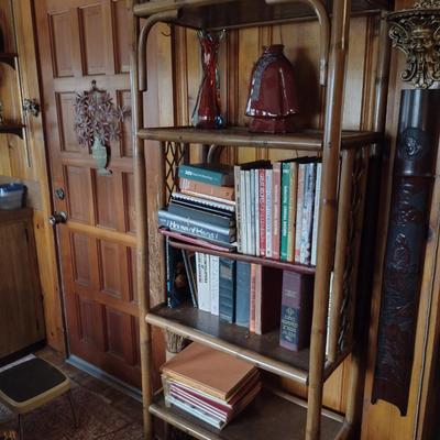 Bamboo and Wooden Bookshelf (No Contents)