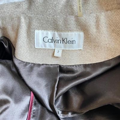 Calvin Klein Wool Blend Coat Sz 2