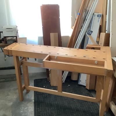W 1181 Vintage La Lervad Danish Wooden Work Bench