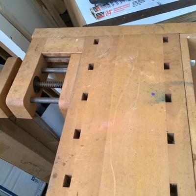 W 1181 Vintage La Lervad Danish Wooden Work Bench
