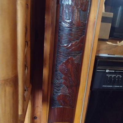 Carved Bamboo Wall Art