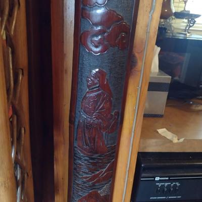 Carved Bamboo Wall Art