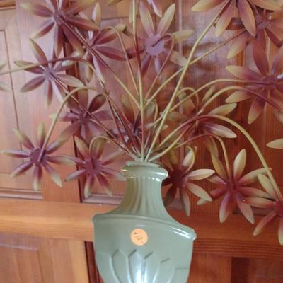Metal Wall Art- Urn and Flower Design
