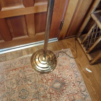 Metal Articulating Arm Floor Lamp with Tasseled Shade