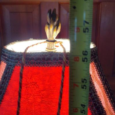 Metal Articulating Arm Floor Lamp with Tasseled Shade