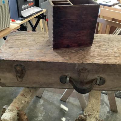 W 1184 Two Vintage Wooden Sawhorses