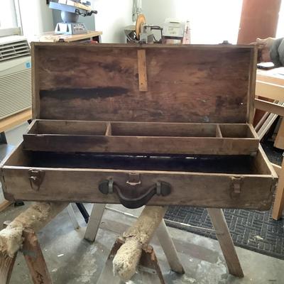 W 1184 Two Vintage Wooden Sawhorses