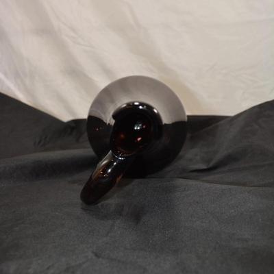 Vintage Amethyst Slung Glass Vase 11"
