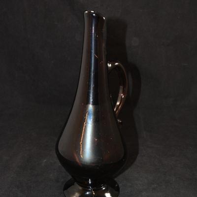 Vintage Amethyst Slung Glass Vase 11"