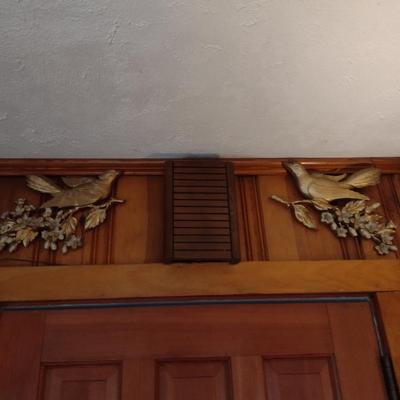 Pair of Bird on Branch Theme Plastic Wall Decor