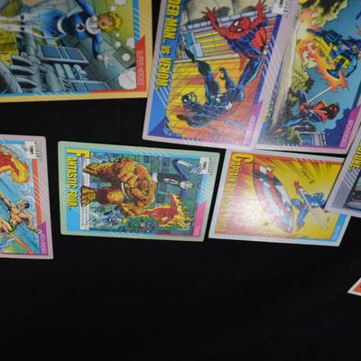 Lot of 36 Marvel 1991 Super Hero Super Villain Collectable Cards