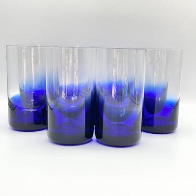 Cobalt Blue & Clear Glassware