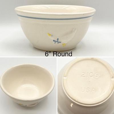 MC COY ~ Vtg. Stoneware Nesting Bowls ~ Set Of Three (3)