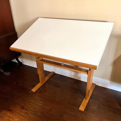 Solid Wood Base Heavy Duty Adjustable Art Drafting Table