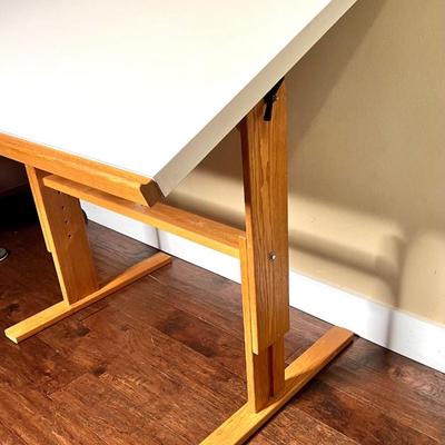 Solid Wood Base Heavy Duty Adjustable Art Drafting Table