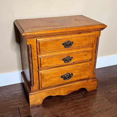 Solid Wood 2 Drawer Mini Dresser Side End Table Night Stand (1)