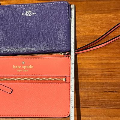 2 Designer Leather Wristlets - Kate Spade, Coach