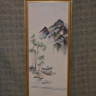 Vintage Framed Asian Wall Art 31.5"x13.5"