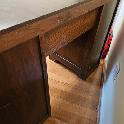 Veneered and Inlaid Wood Desk (GB-DW)
