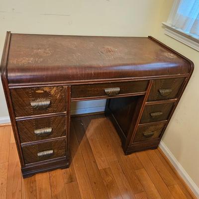 Veneered and Inlaid Wood Desk (GB-DW)