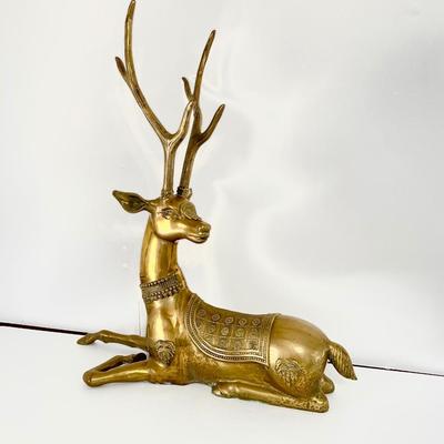 JCPENNY ~ Large 36â€ Brass Reindeer