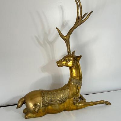 JCPENNY ~ Large 36â€ Brass Reindeer