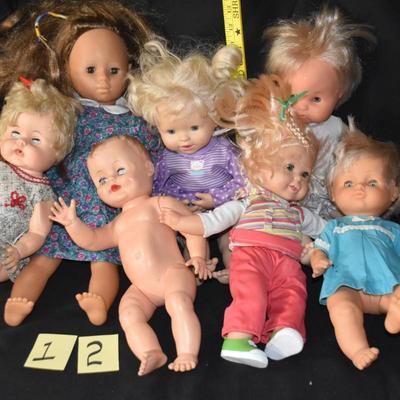 Seven dolls