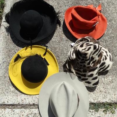 5 Vintage Hats, 4 women, 1 man