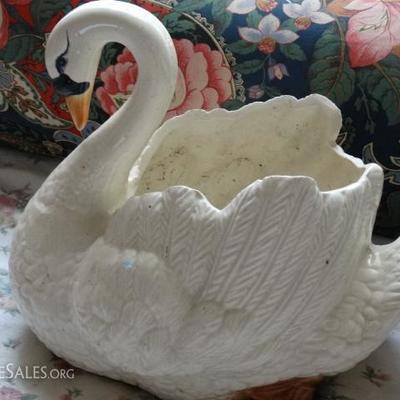 Ceramic Swan Planter - Indoor / Outdoor Planter / Geese, Goose 