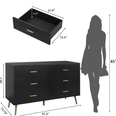 Black Modern Style Dresser
