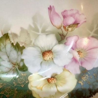 Vintage R.S. Germany Hand Painted Floral Porcelain Serving Dish