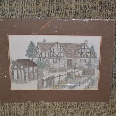 New Signed Print with Matting Lynne Orrach 14/100